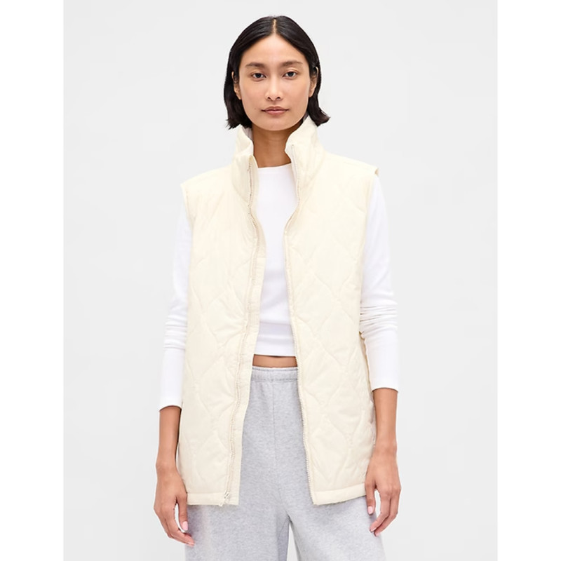 Gap is selling a $98 lightweight puffer vest in four colors for just $52