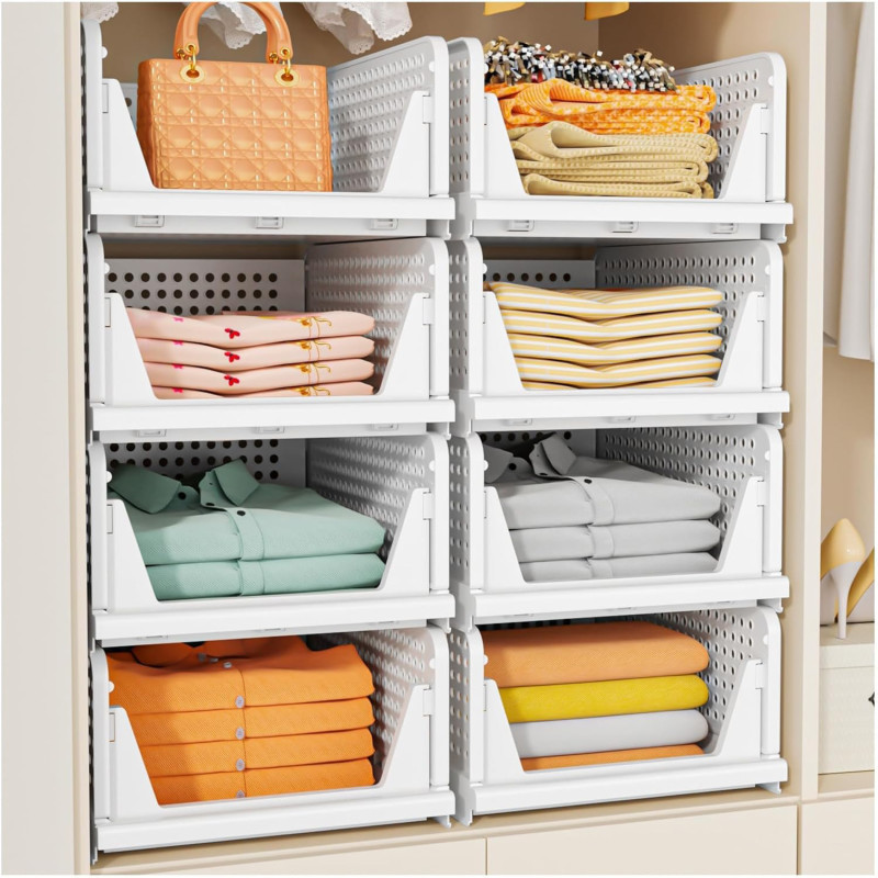 Amazon is selling a set of stackable storage baskets for only $36
