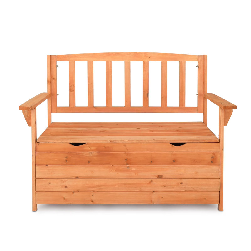 Walmart's bestselling outdoor cedar storage bench is on sale for $90
